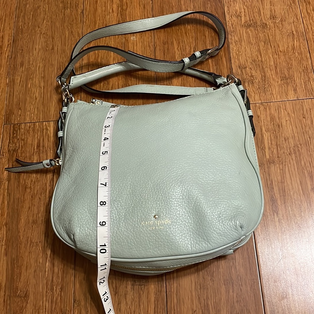 Kate Spade green peebled leather handle bag - Picture 9 of 11
